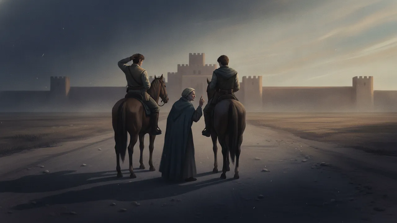Ilustração do enigma A corrida dos cavalos