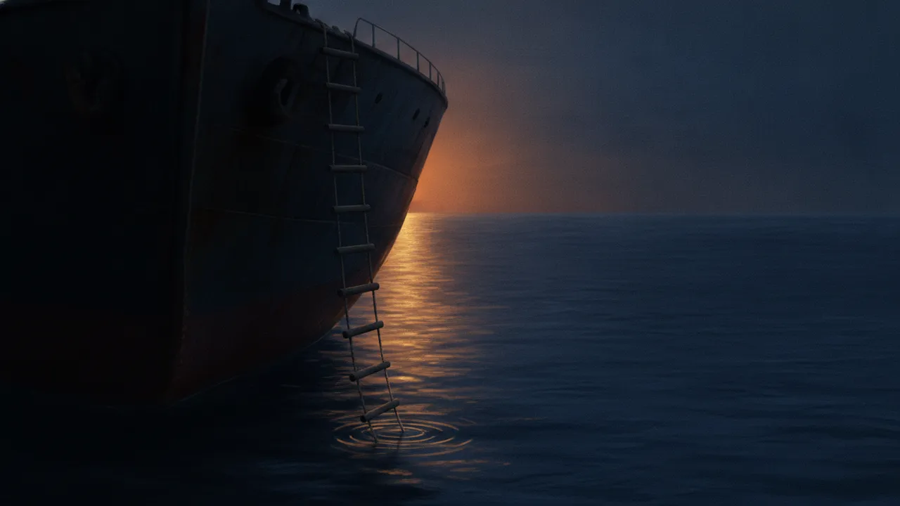Ilustração do enigma A escada do navio