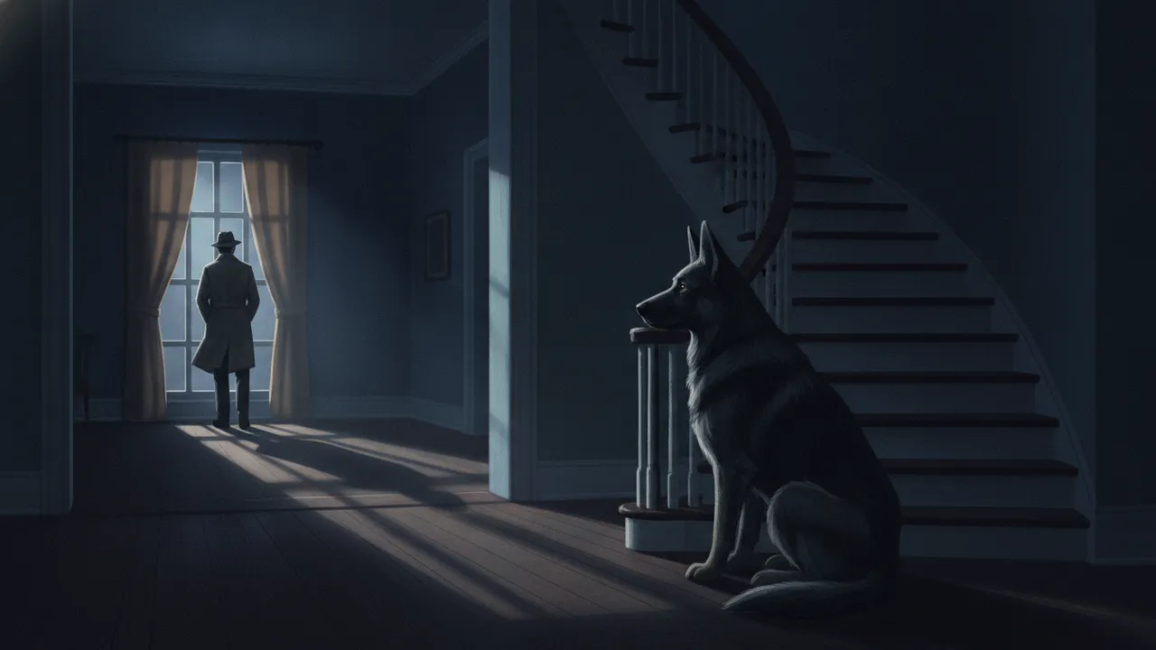 Ilustração do enigma O cachorro que não latiu