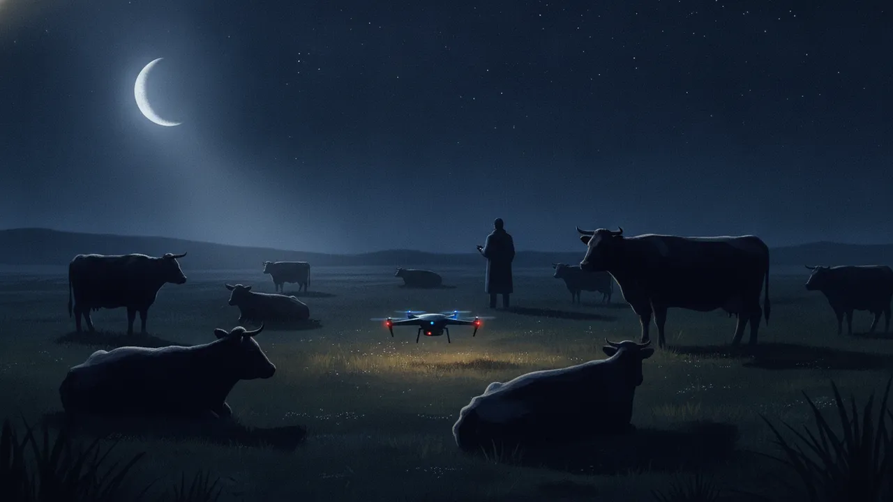 Ilustração do enigma O drone do fazendeiro