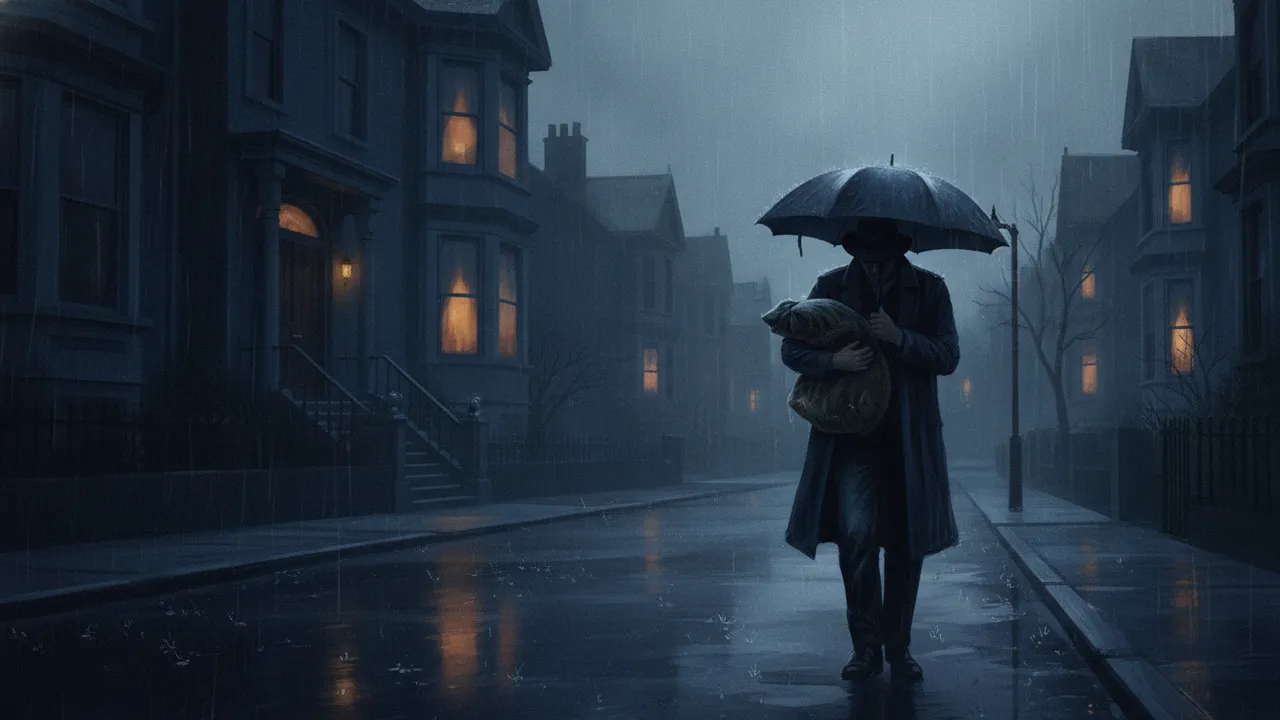 Ilustração do enigma O guarda-chuva seco
