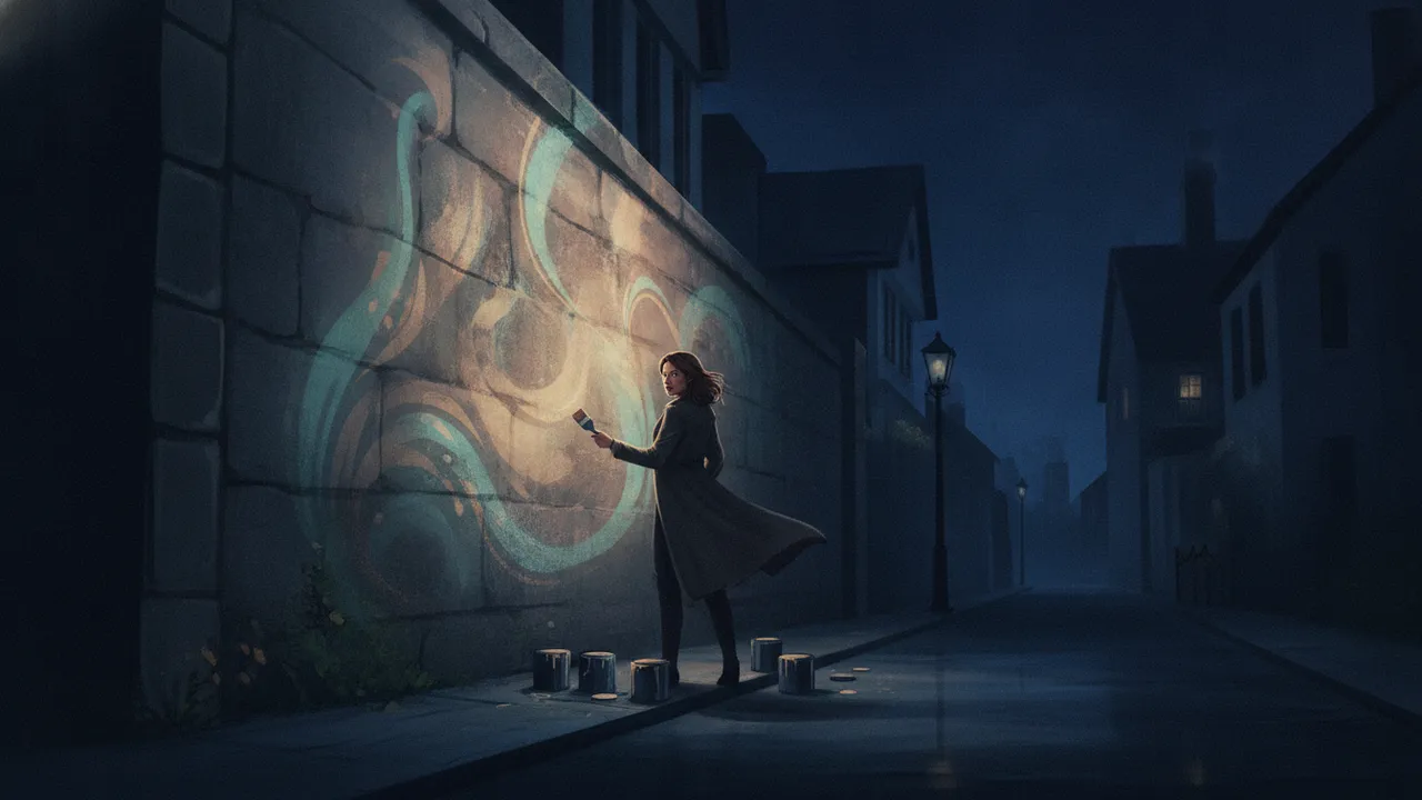 Ilustração do enigma Pintando de noite